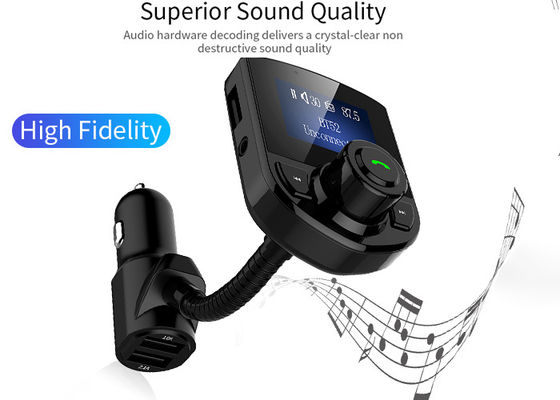 1.44inch LCD Handsfree Bluetooth Car Kit 3.5mm Bluetooth Car Adapter