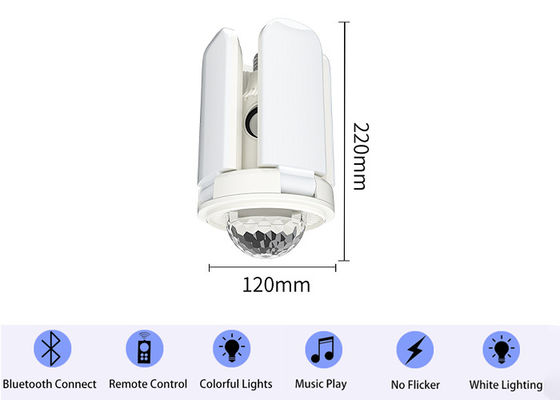 Music Playing LED E27 Bluetooth Light Bulb Speaker With RGB Controller