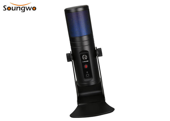 USB recording microphone for singing volume control cardioid pickup pattern