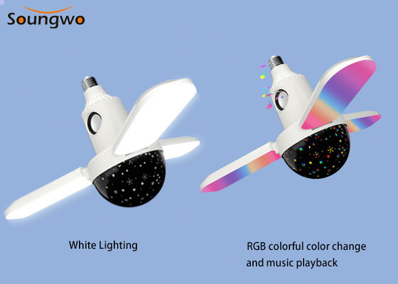 RGB SMD2835 Color Changing Light Bulb With Speaker 86-265V 24 Keys Remote Control
