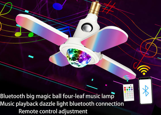 Music Playing LED E27 Bluetooth Light Bulb Speaker With RGB Controller