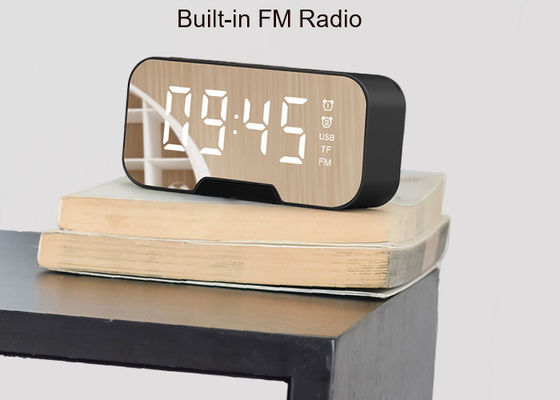 ABS FM Radio Audio Bluetooth Speaker 87.5MHZ-108MHZ With Mirror Night Light