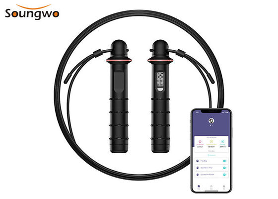 280cm Cordless Digital Fitness Skipping Rope Calorie Counter Timer 2x AAA