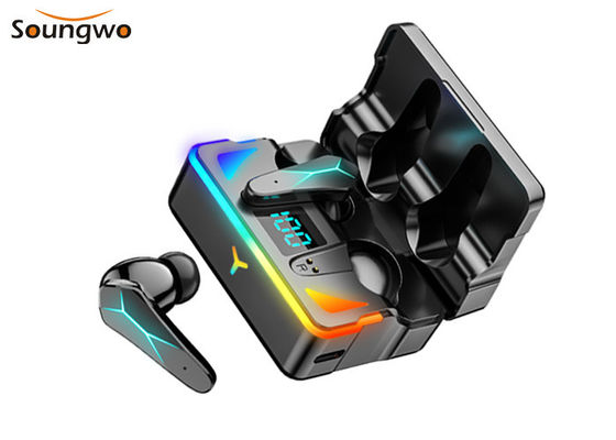 Wireless gaming earphone with mic touch control HiFi Stereo earbuds for iPhone Android