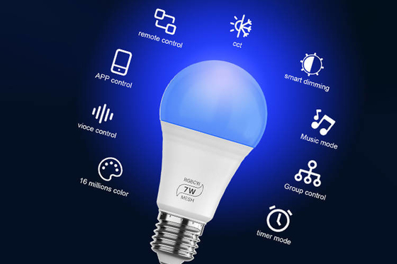 Led Music Bluetooth Led Bulb Smart Light Bluetooth Mesh Network 7W 110V